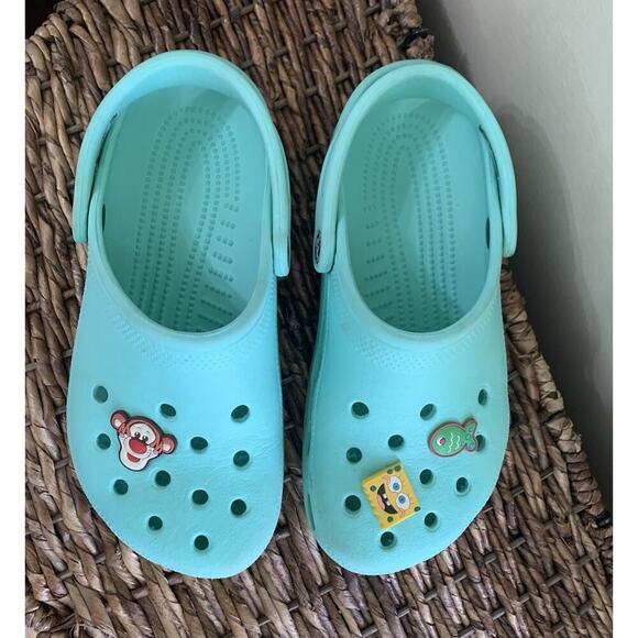 Crocs Light Green Boy 5 Girl 7 Clogs - Picture 7 of 7